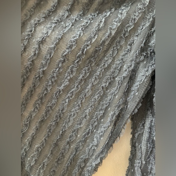 Zara Grey lace and ruffle party dress sz 11-12 - Picture 7 of 11